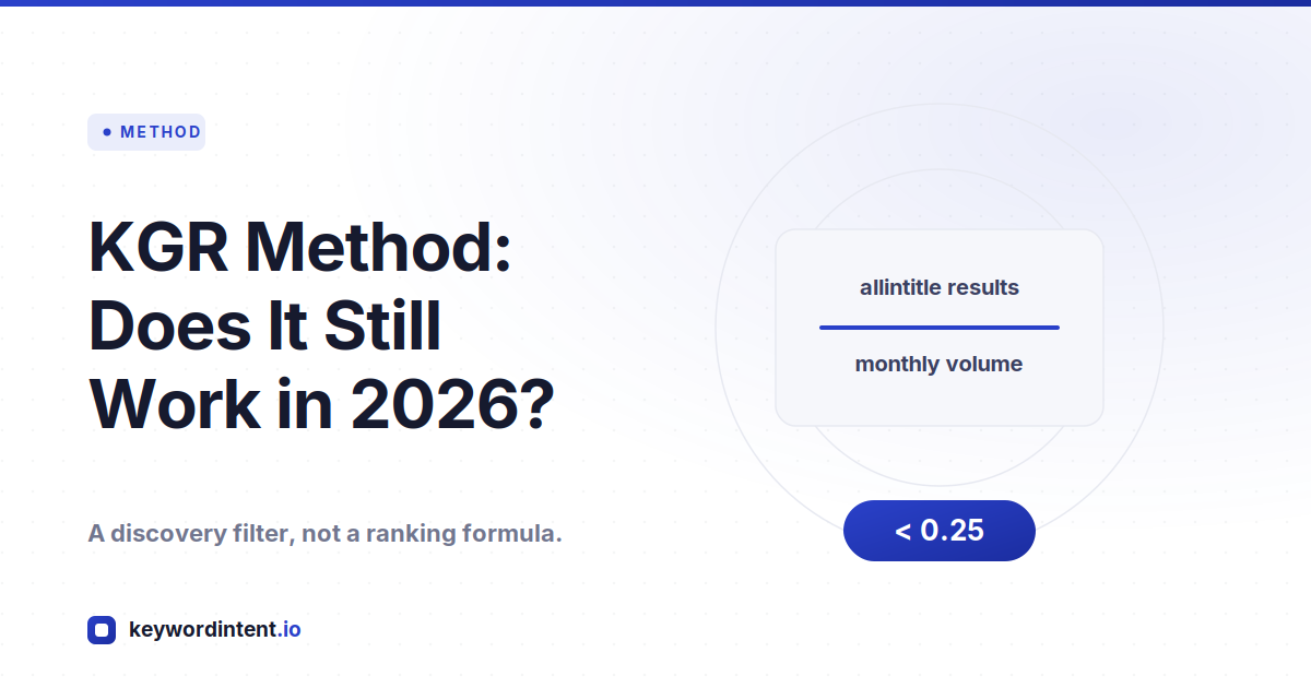 KGR Method: Does It Still Work in 2026?
